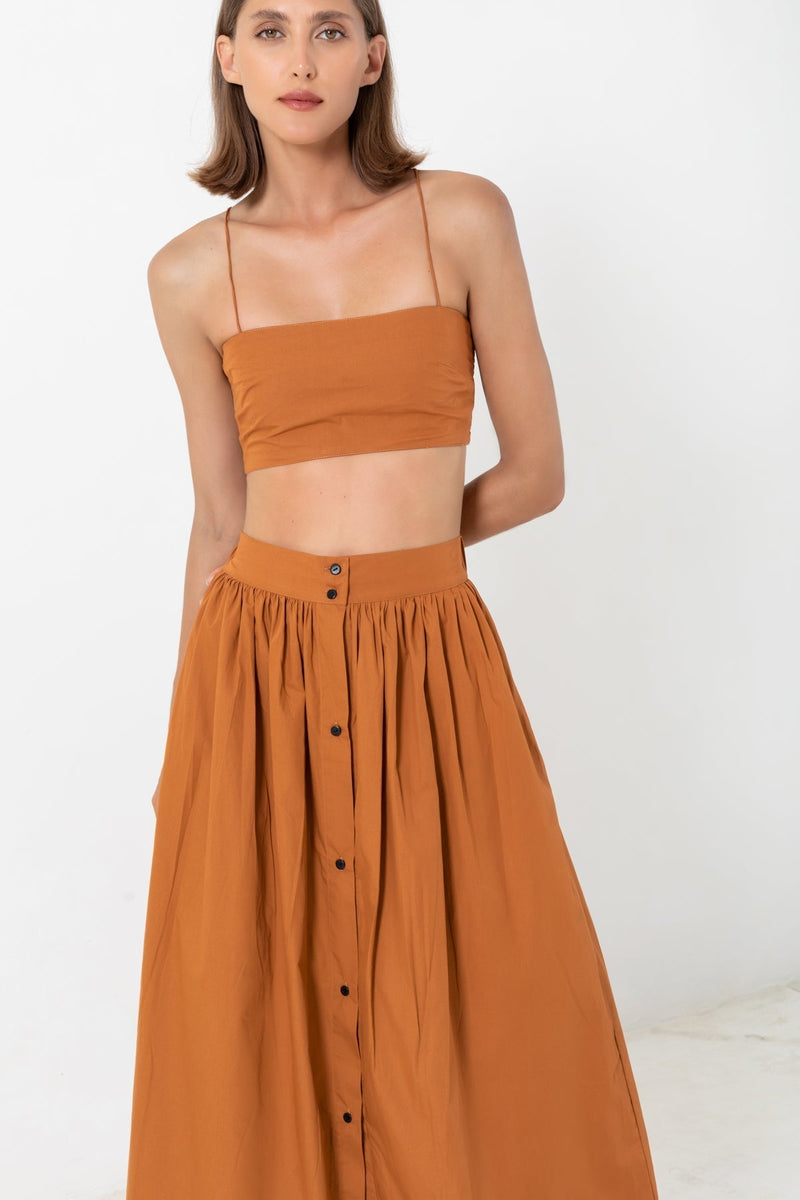 Button Down Maxi Skirt