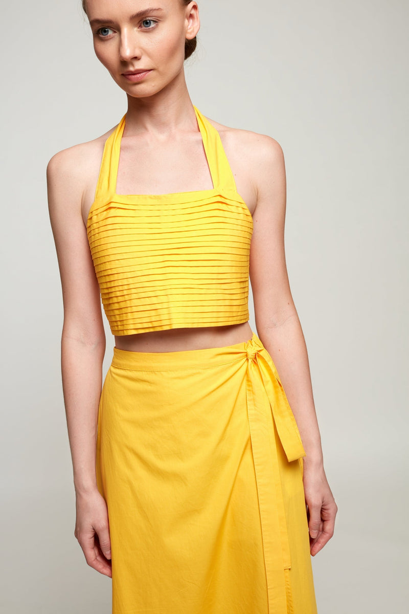 Textured Halter Crop