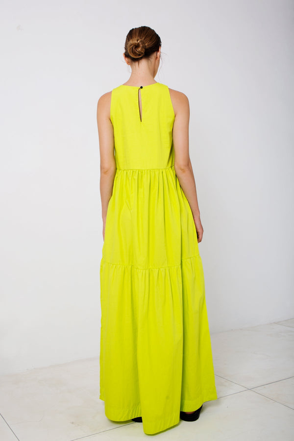 High Neck Tiered Maxi Dress