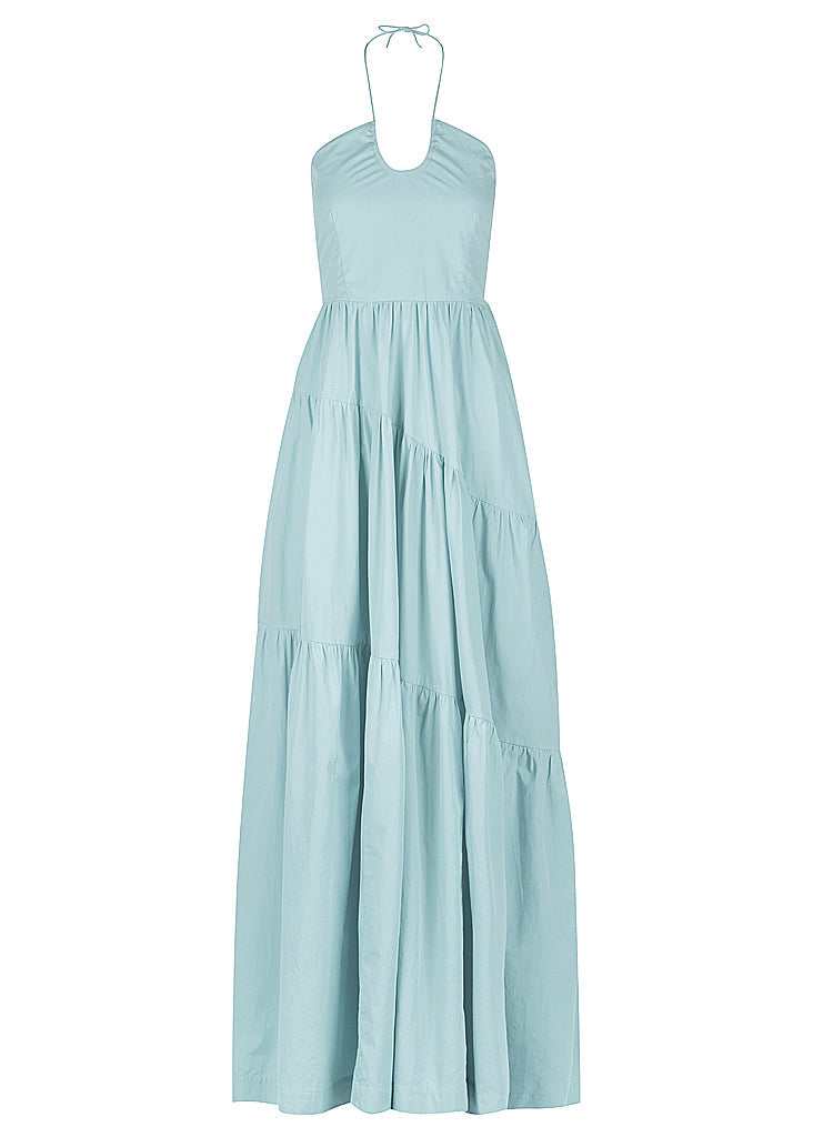 Tie Up Tiered Maxi Dress