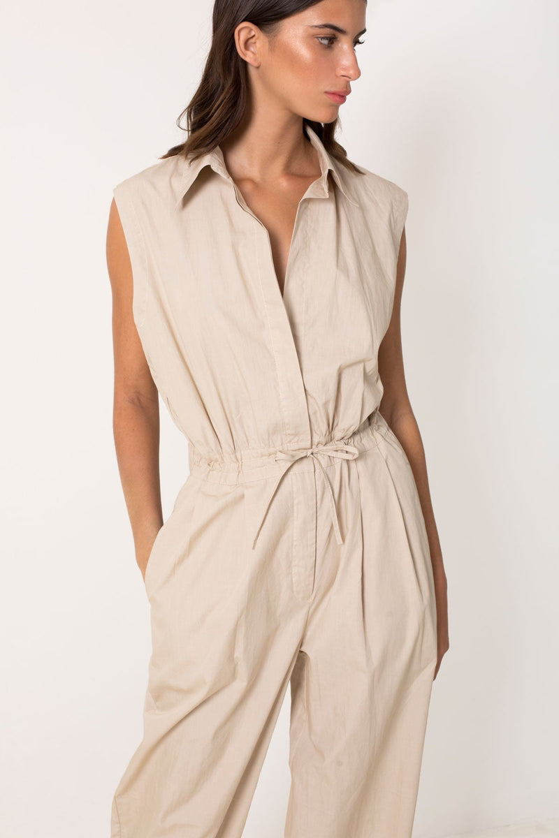 Sleeveless Drawstring Jumpsuit