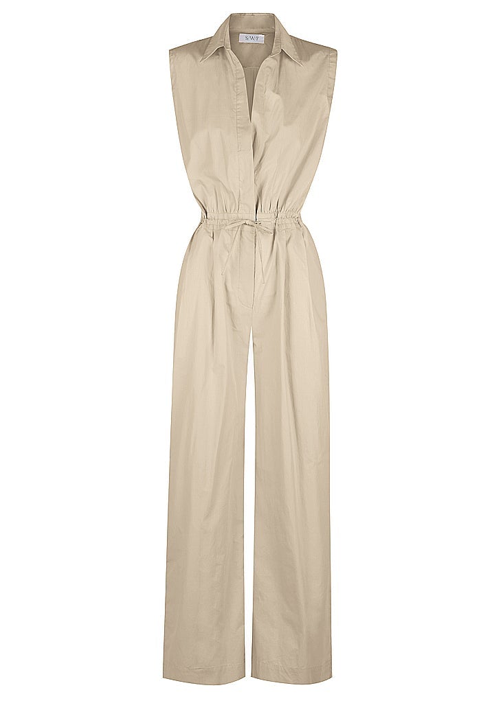 Sleeveless Drawstring Jumpsuit