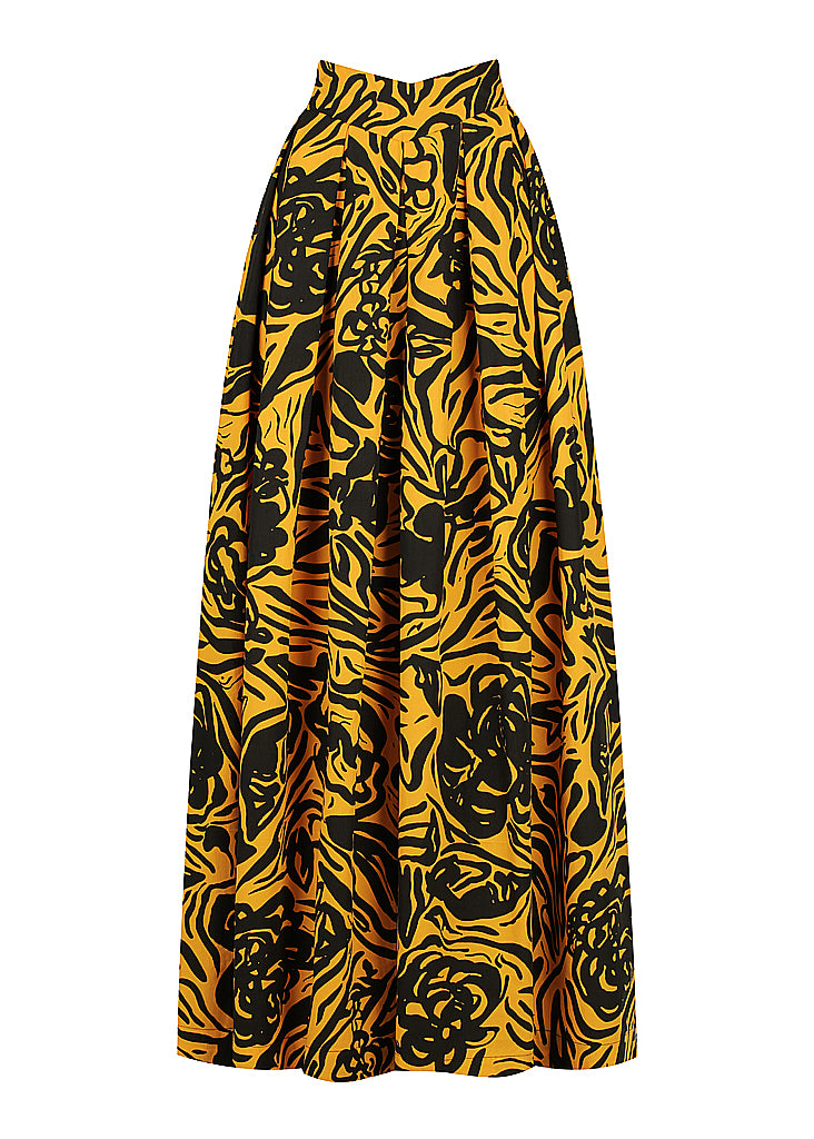 Detailed Crop | V Front Maxi Skirt