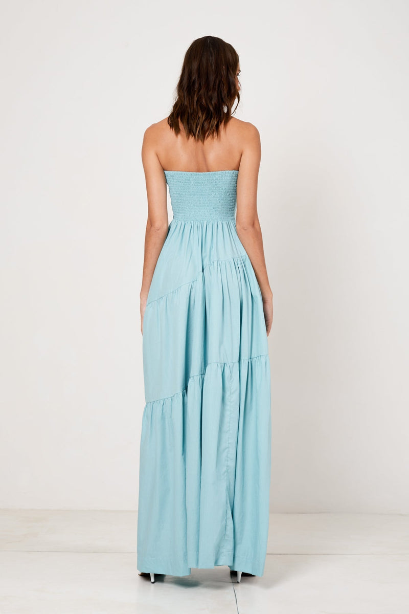 Tie Up Tiered Maxi Dress