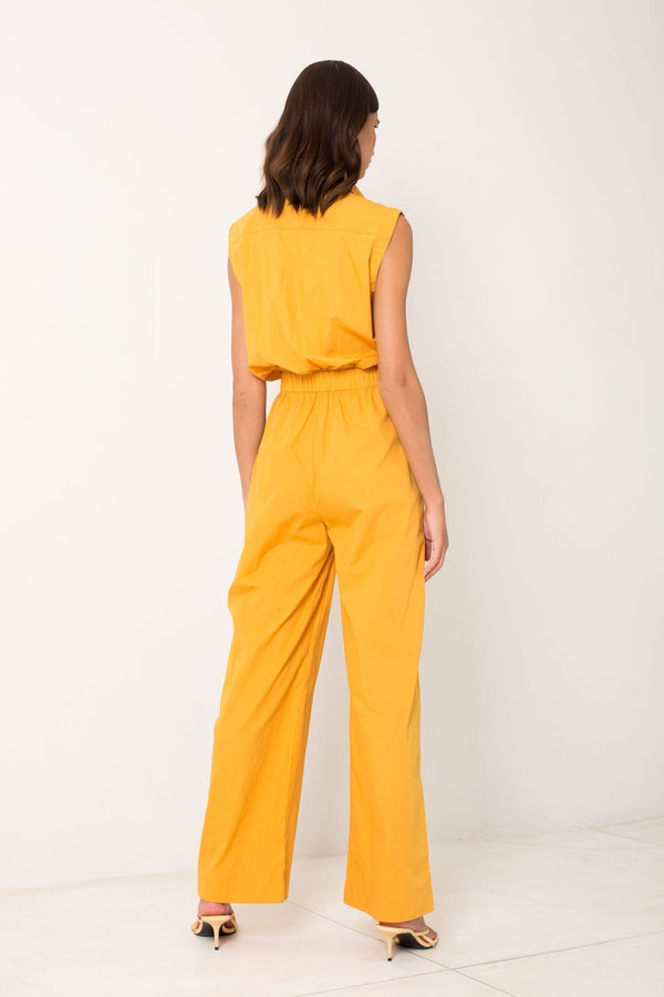 Sleeveless Drawstring Jumpsuit