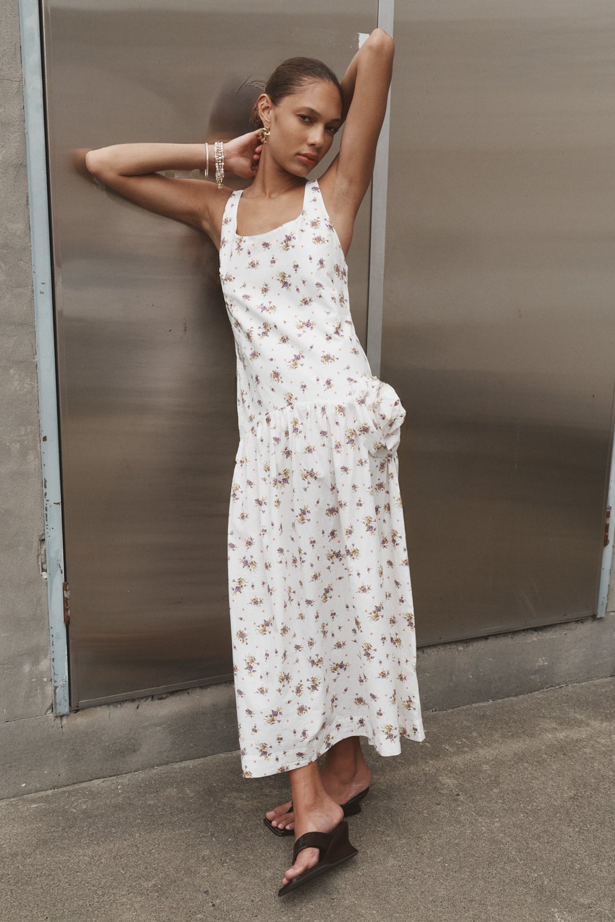 Rosette Drop Waist Midi – S/W/F Boutique