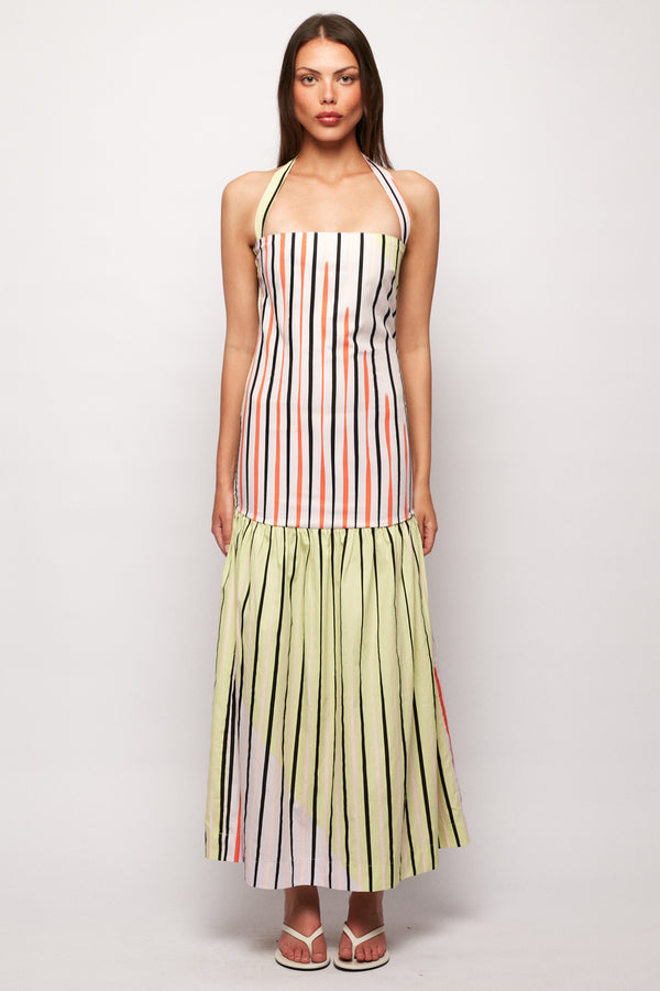 Halter Midi Dress, XL / Voltage