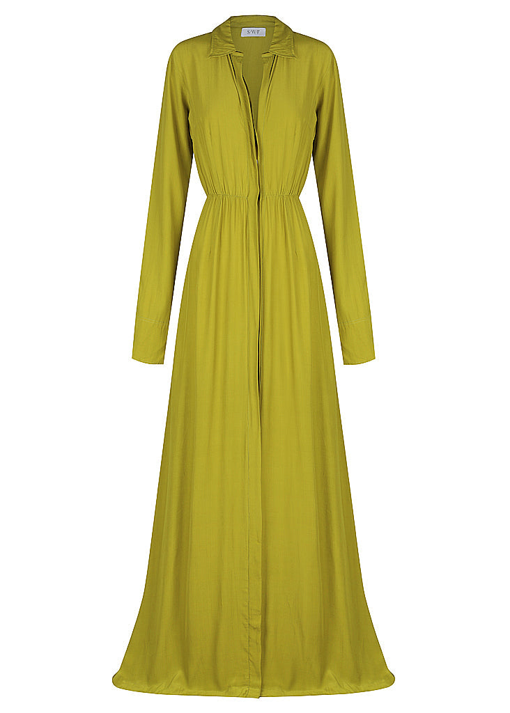 Long Sleeve Button Up Maxi Dress