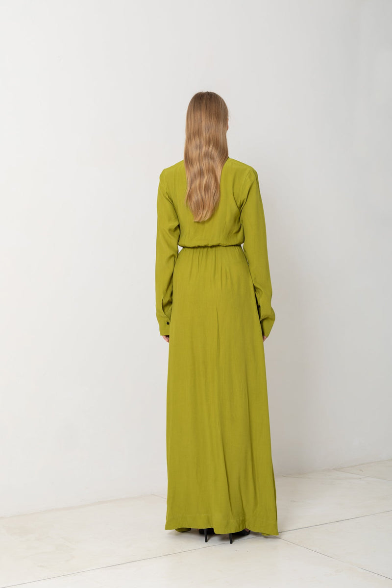 Long Sleeve Button Up Maxi Dress