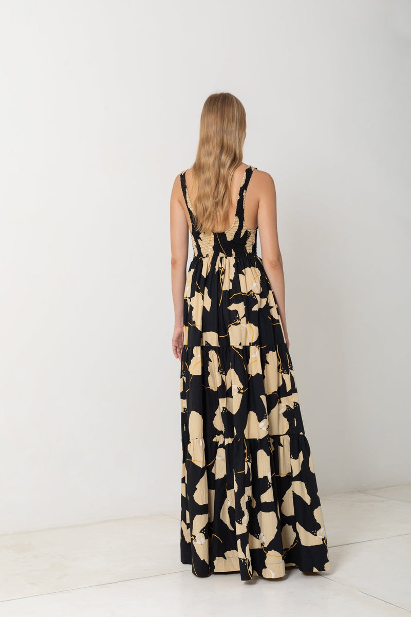 Low Back Shirred Maxi