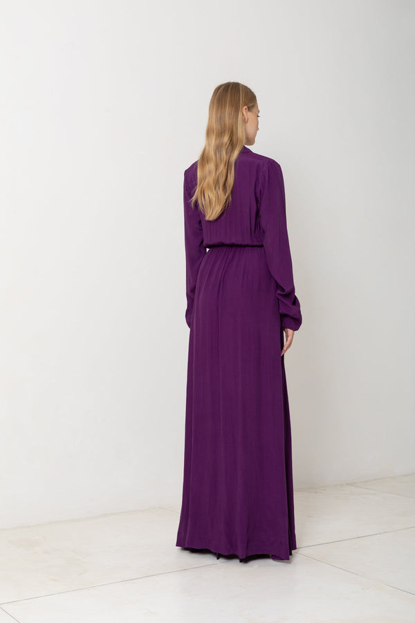 Long Sleeve Button Up Maxi Dress