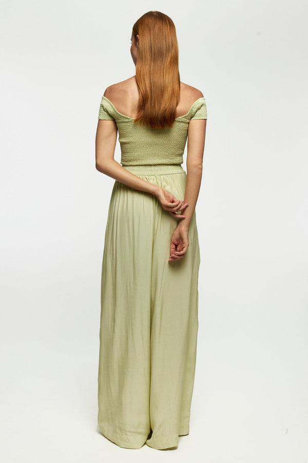 Elasticised Wide Leg Pant