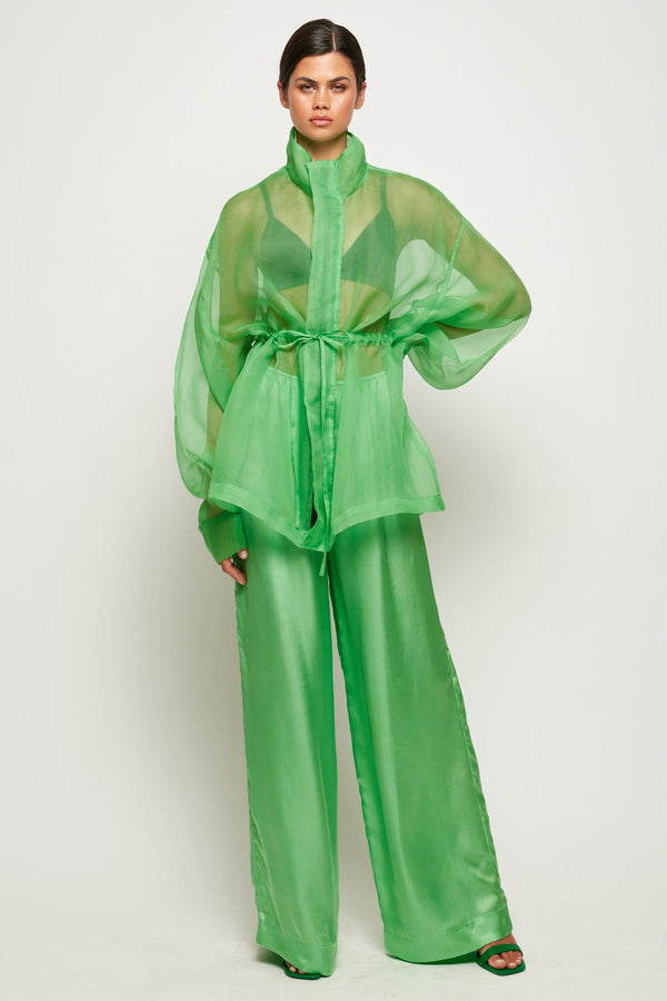 Sheer Overshirt Jacket | Relaxed Pant