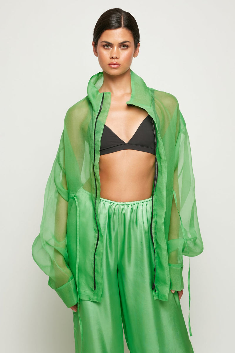 Sheer Overshirt Jacket | Relaxed Pant