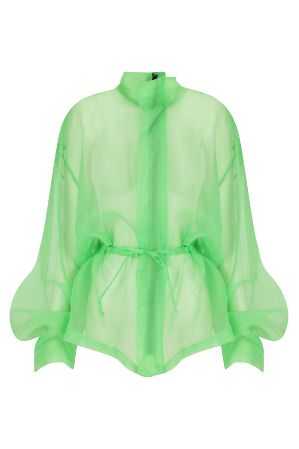 Sheer Overshirt Jacket