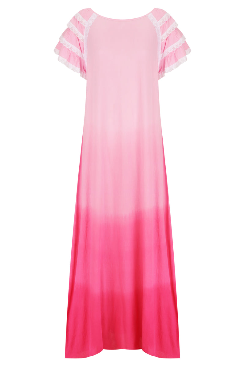 Frill Sleeve A-Line Maxi