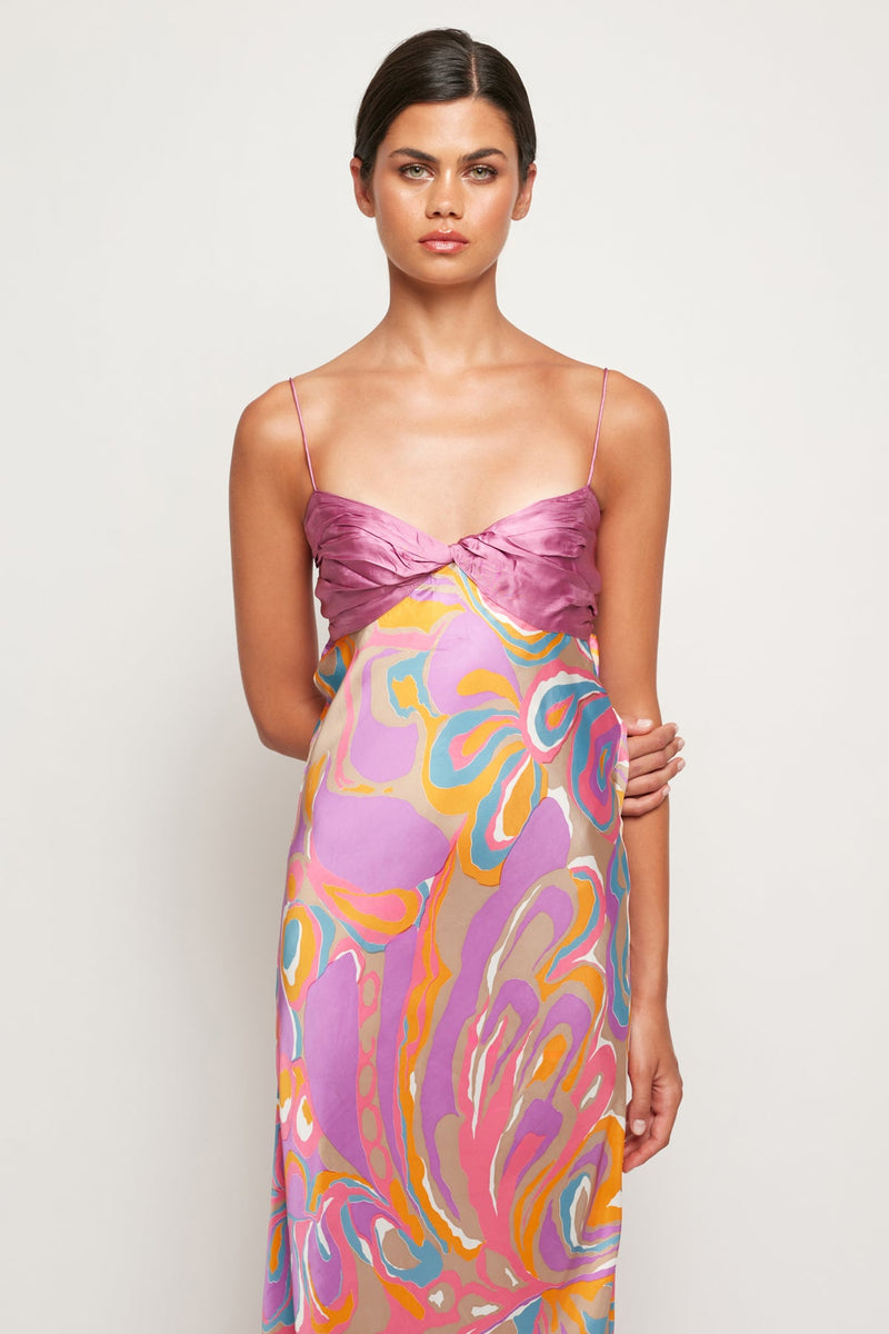 Ruched Bra Slip Midi