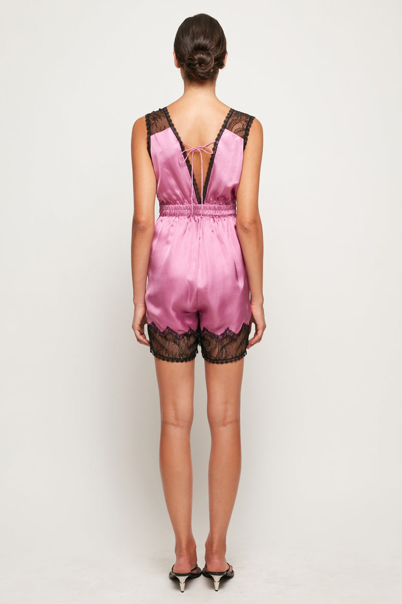 Lace Trim Romper