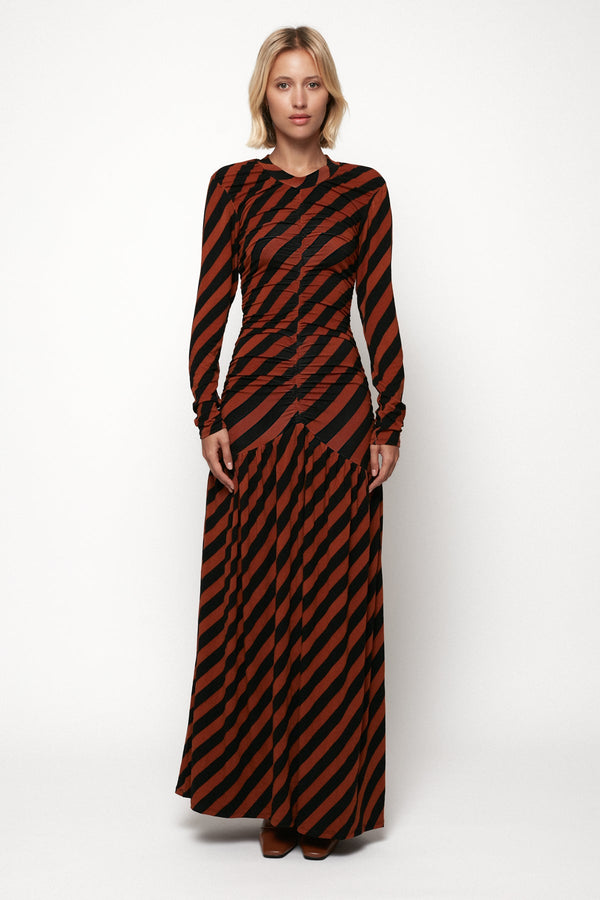 Textured Long Sleeve Maxi