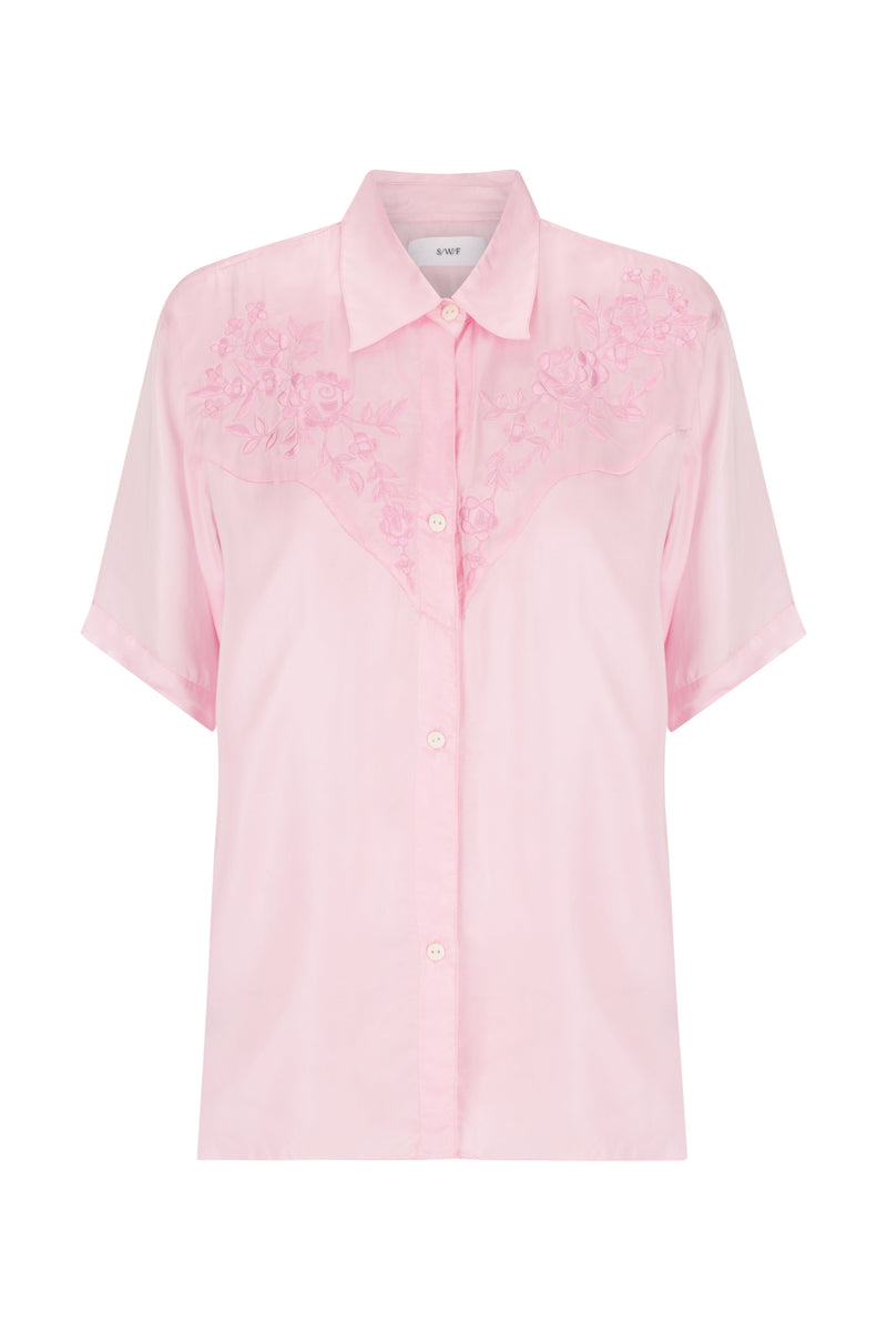 Embroidered Short Sleeve Shirt | Embroidered Short