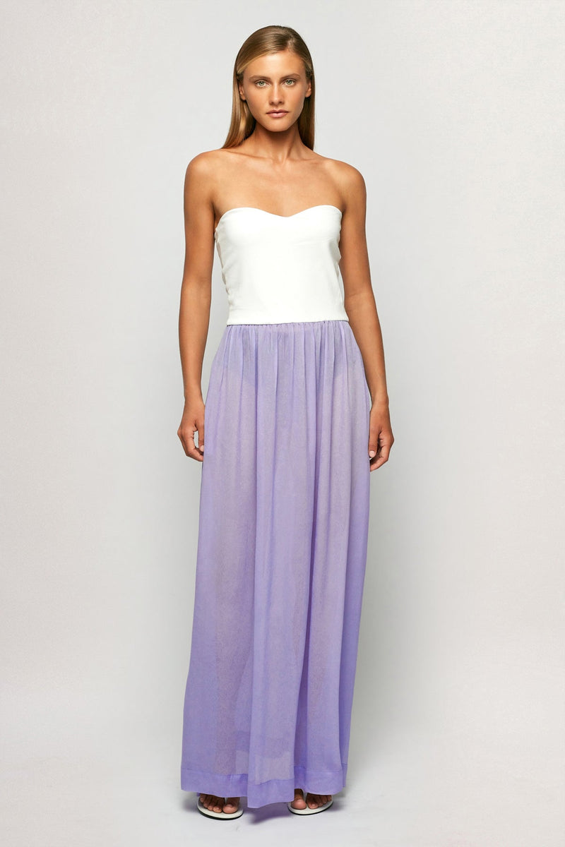 Sheer Contrast Maxi