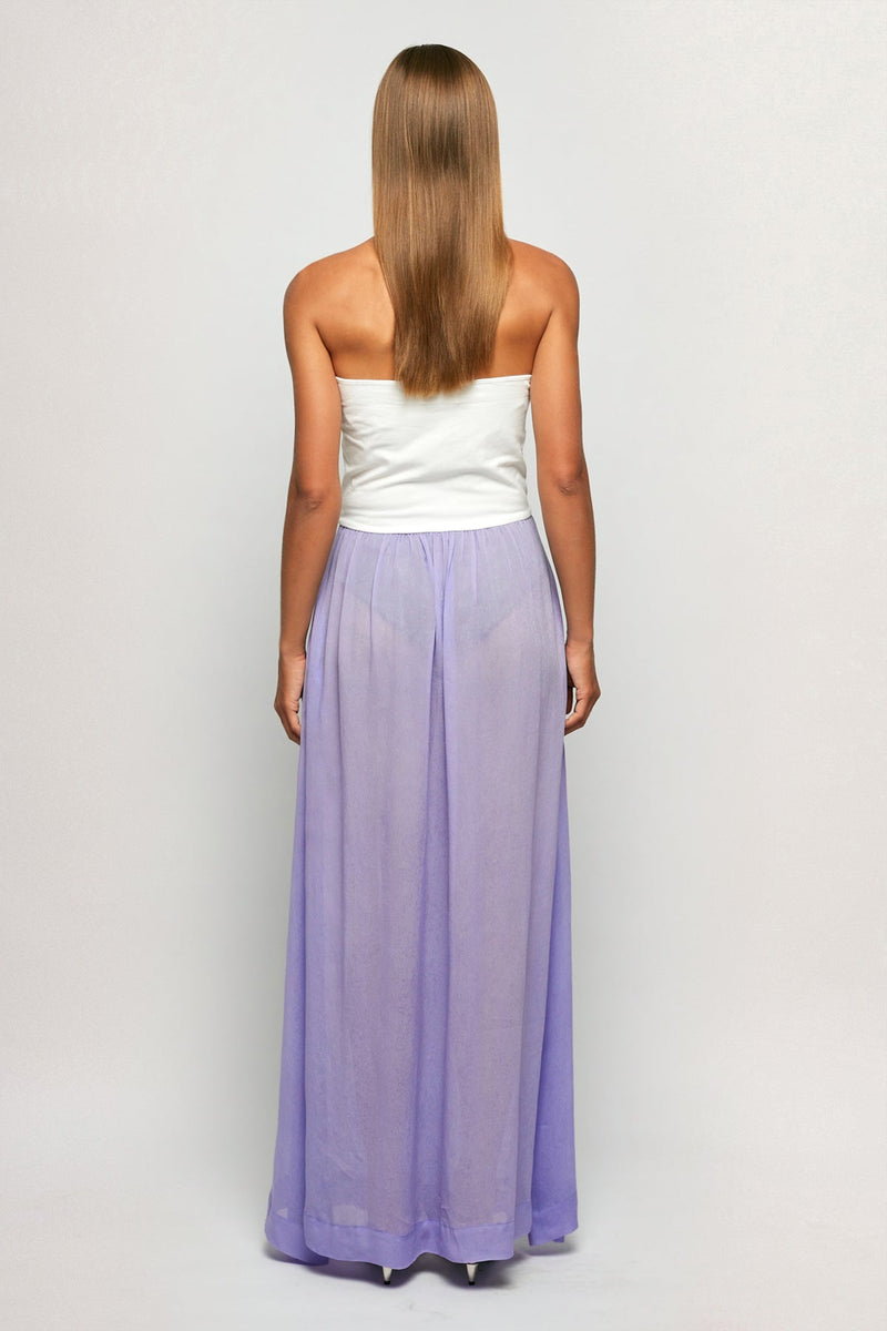 Sheer Contrast Maxi