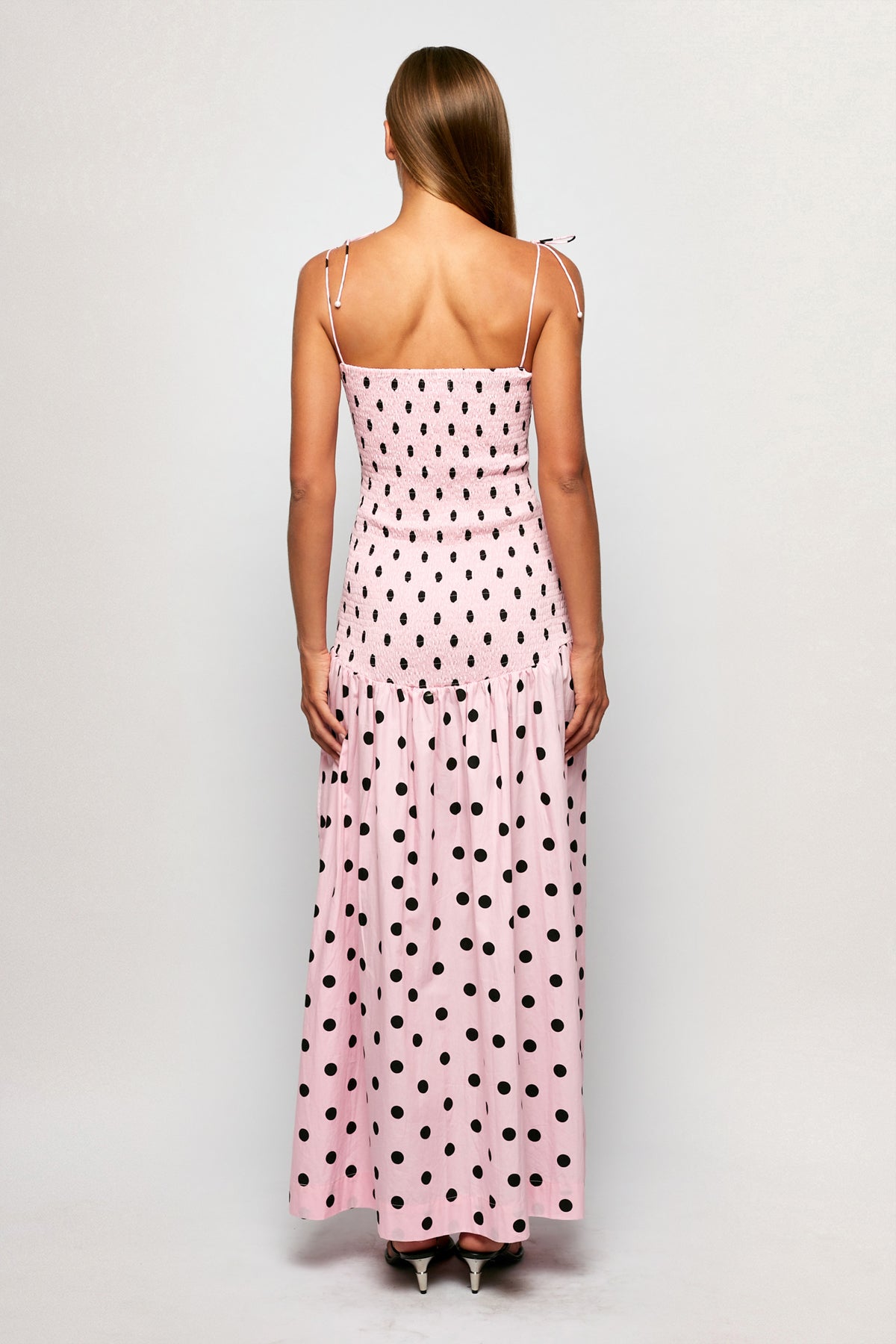 Shirred Drop Hem Maxi – S/W/F Boutique