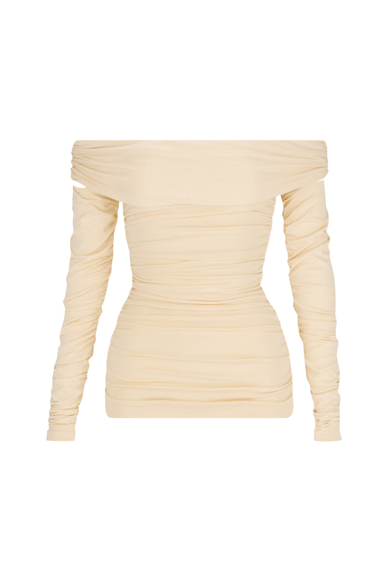 Off Shoulder Wrap Top | Draping Pant