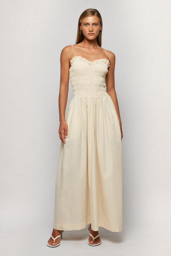 Ruffled Bodice Midi