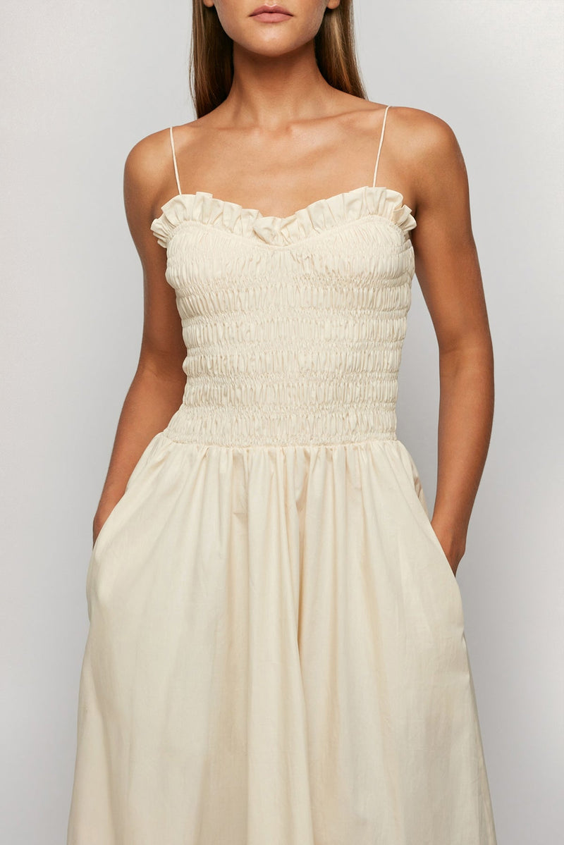 Ruffled Bodice Midi
