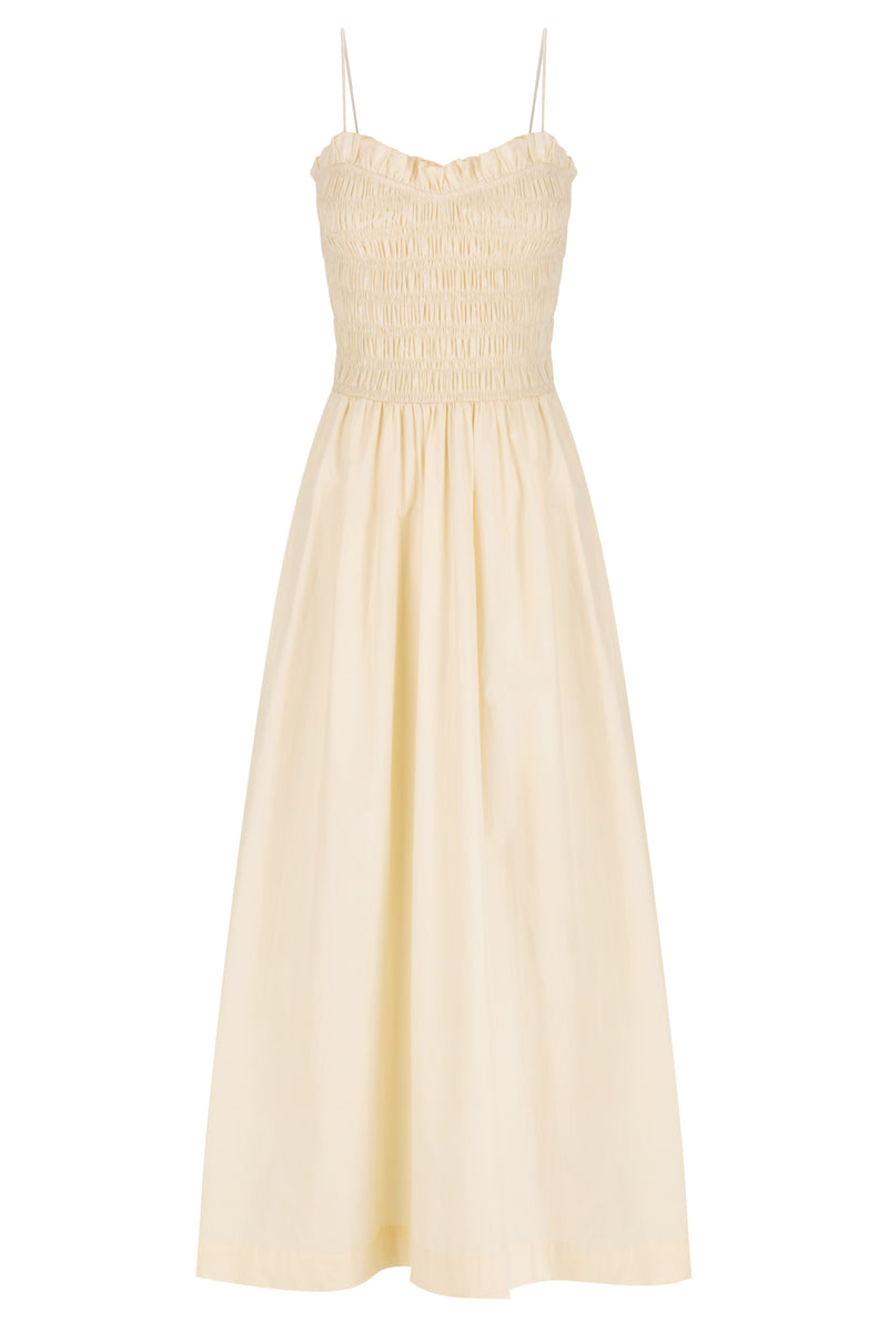 Ruffled Bodice Midi