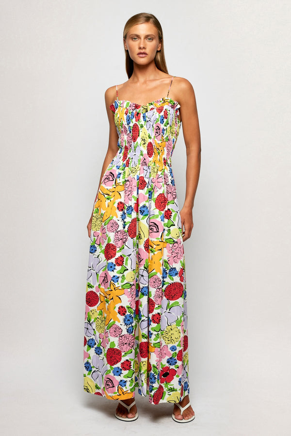 Ruffled Bodice Midi