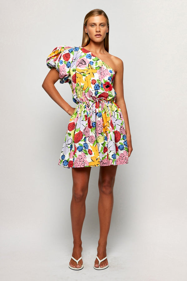 Exaggerated One Shoulder Mini