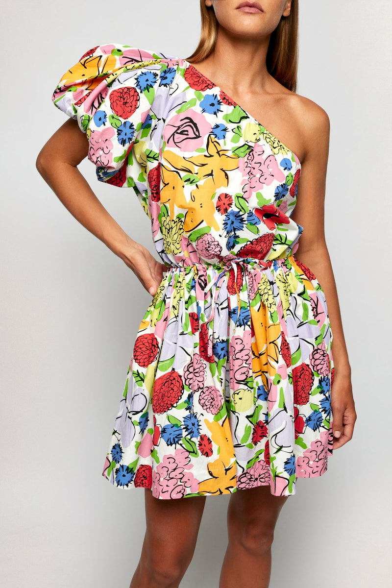 Exaggerated One Shoulder Mini