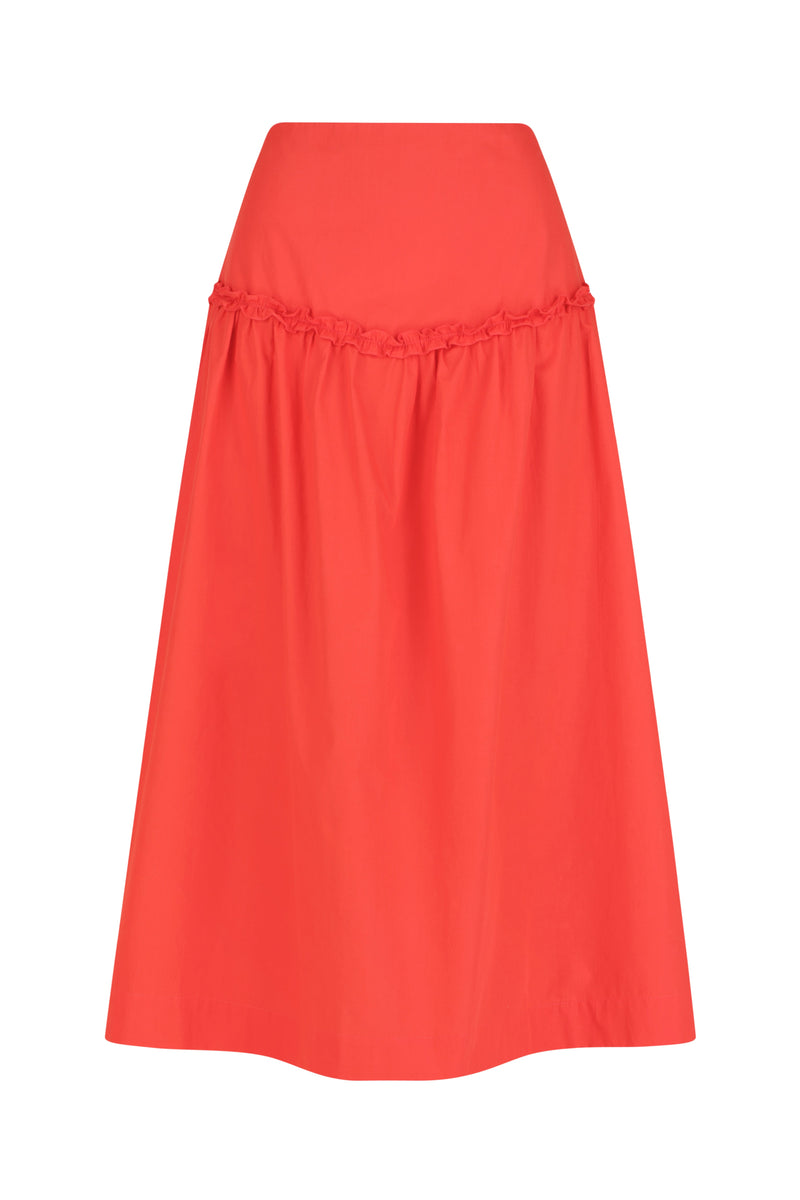 Crop Top | High Waisted Gathered Midi