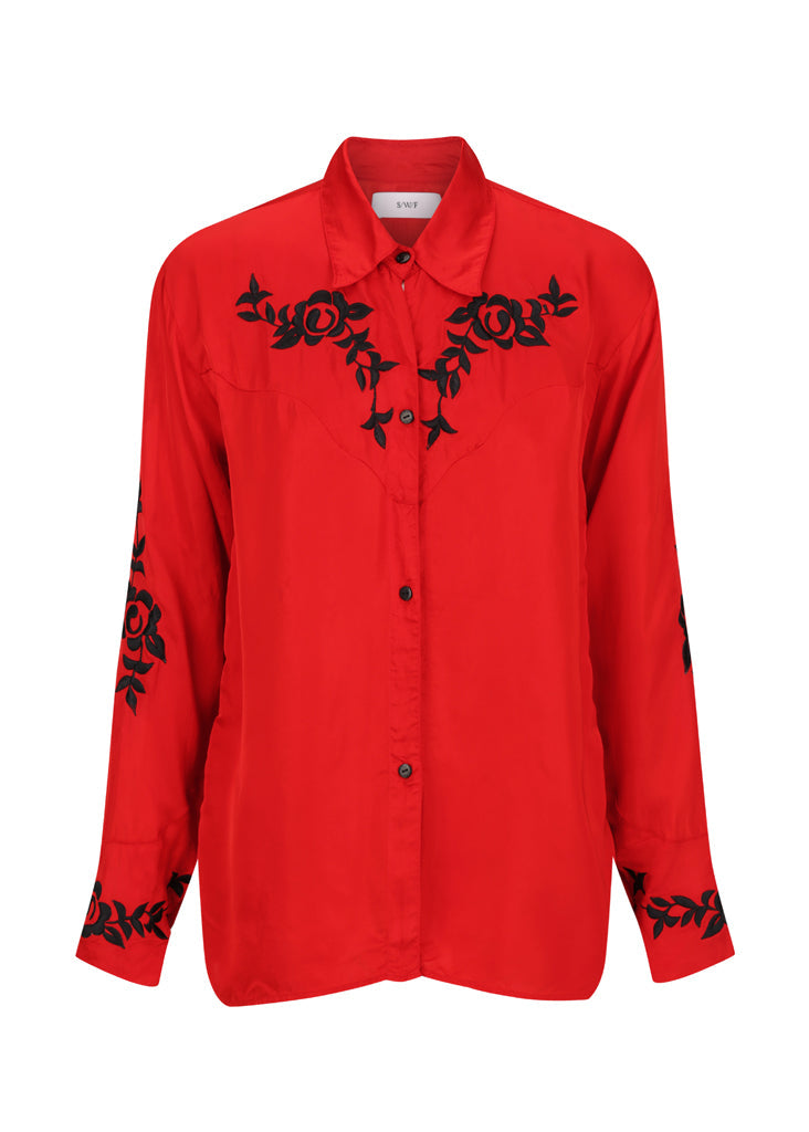 Embroidered Long Sleeve Shirt | Long Short