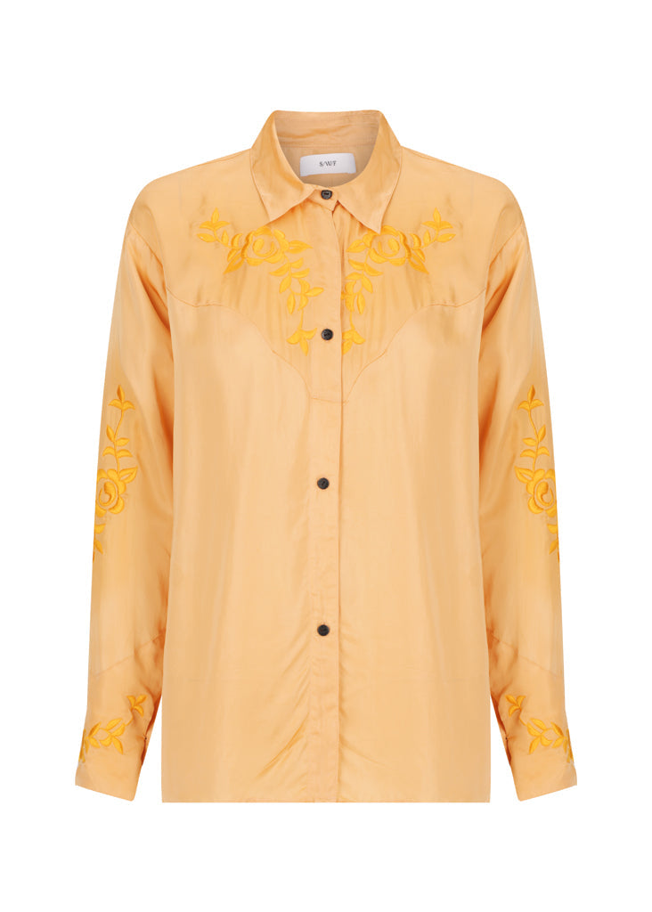 Embroidered Long Sleeve Shirt