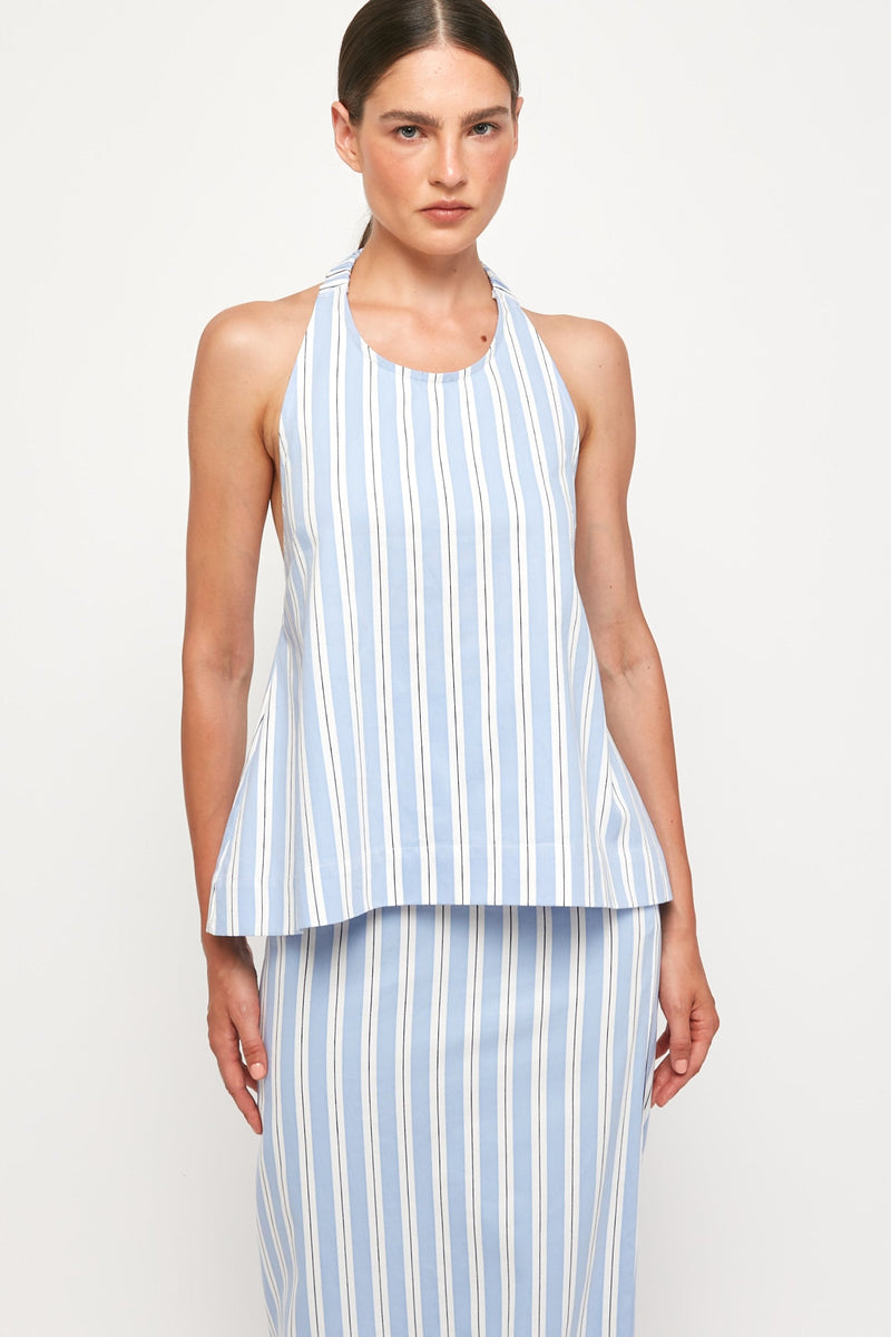 Peplum Halter Top | Pencil Skirt