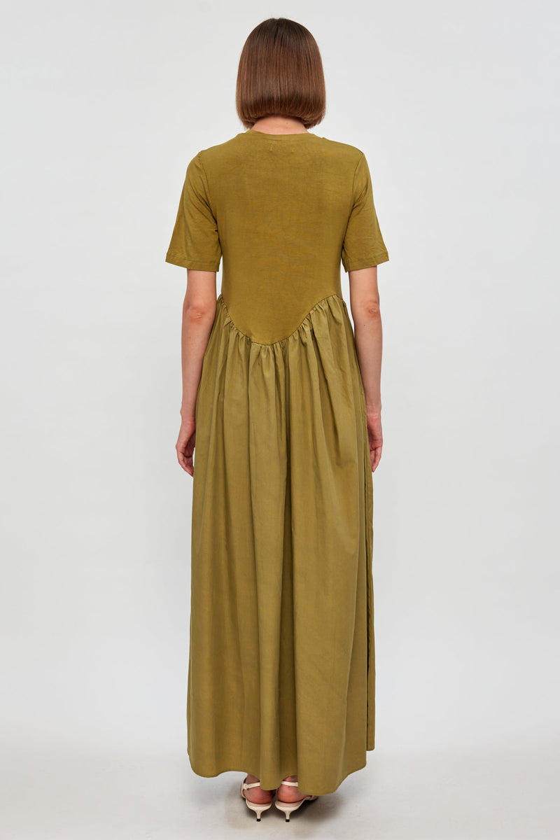 Curved Waist Midi Dress