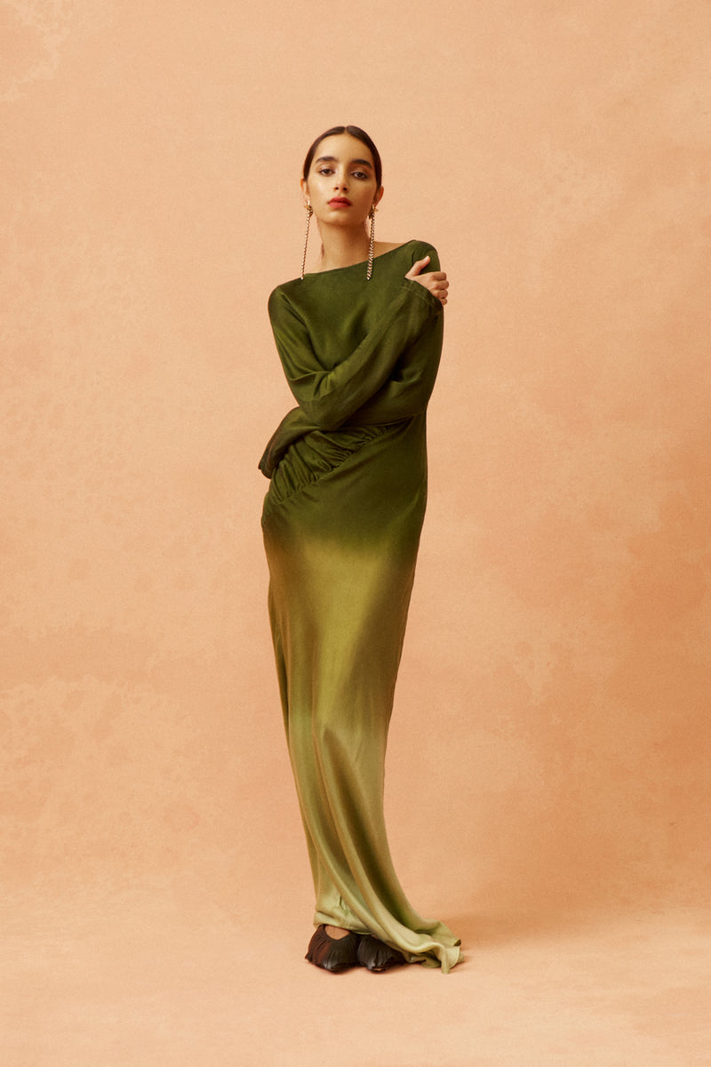 Fluid Drape Maxi, XL / Olive Merage | S/W/F Boutique Fluid Drape Maxi, XL / Olive Merage | S/W/F Boutique