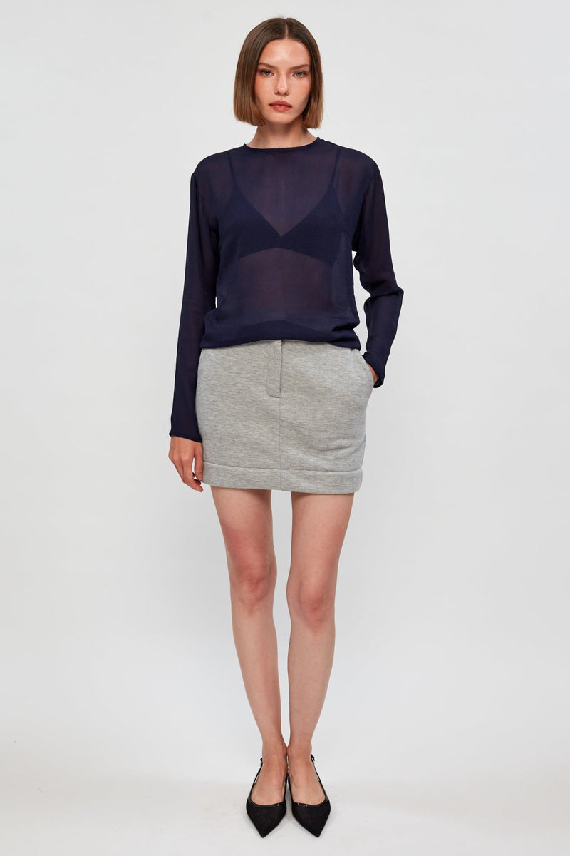 Classic Round Neck Top | Jersey Mini Skirt
