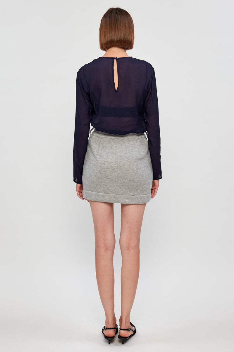 Classic Round Neck Top | Jersey Mini Skirt