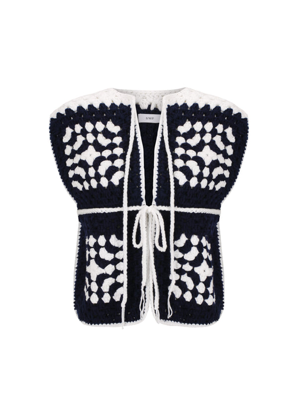 Knitted Crochet Vest