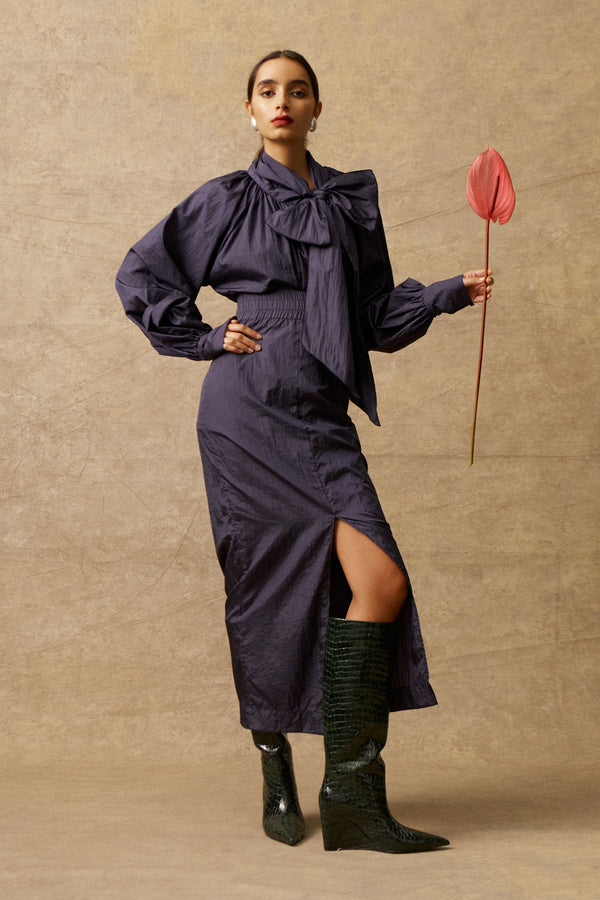 Parachute Bow Blouse | Parachute Pencil Skirt