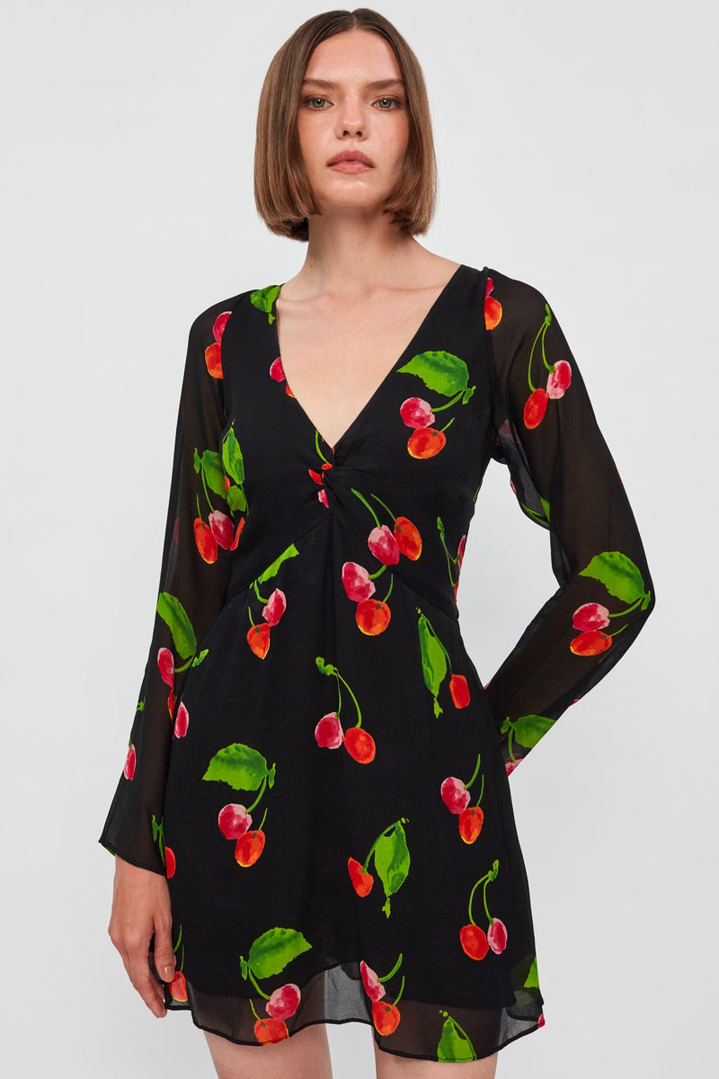 Long Sleeve Twist Front Mini