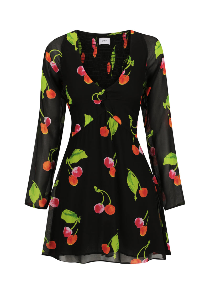 Long Sleeve Twist Front Mini