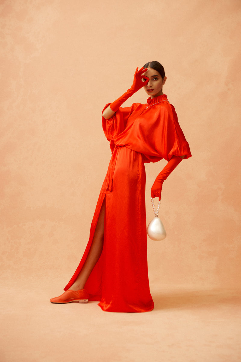 High Neck Maxi Dress