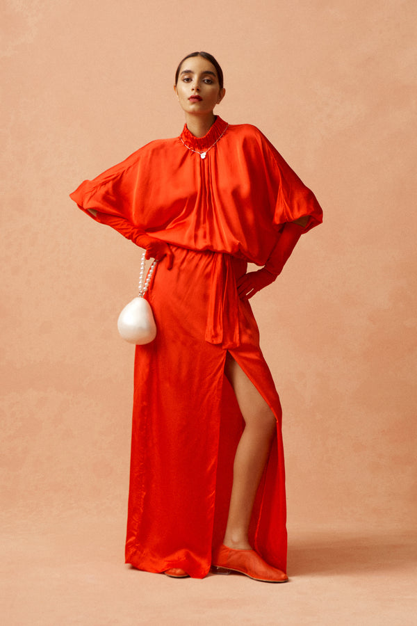 High Neck Maxi Dress