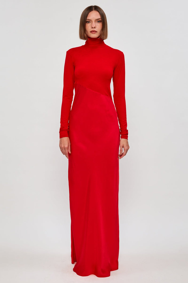 Asymmetric Split Maxi Dress | Ruby Veil | Elegant Viscose Blend | SWF Boutique S/W/F Boutique - International Asymmetric Split Maxi Dress | Ruby Veil | Elegant Viscose Blend | SWF Boutique S/W/F Boutique - International