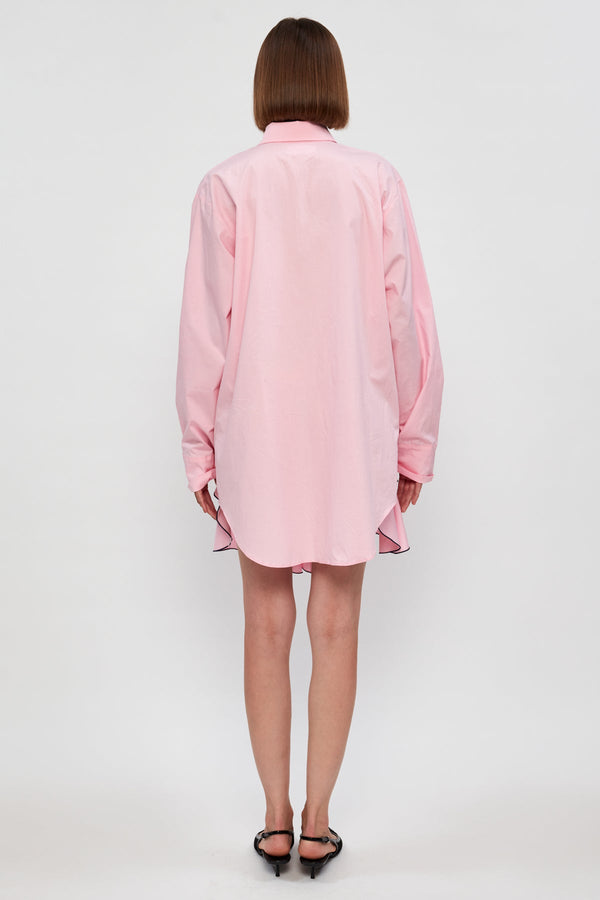 Ruffled Hem Shirt Dress